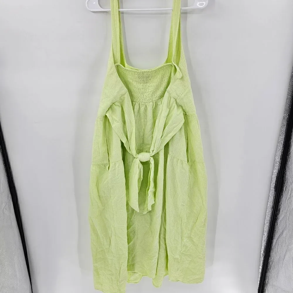 Ava & viv dress 1x green summer vacation tie back plus size